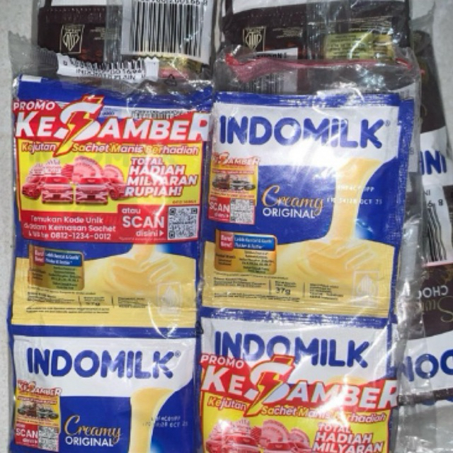 

6pcs/1 renceng SUSU INDOMILK SACHET COKLAT&PUTIH