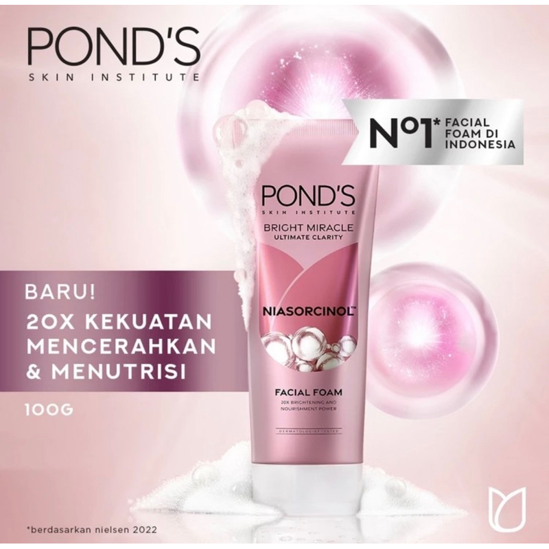 Ponds Sabun Cuci Muka Wanita Bright Beauty Spot Less Glow Facial Foam 100g