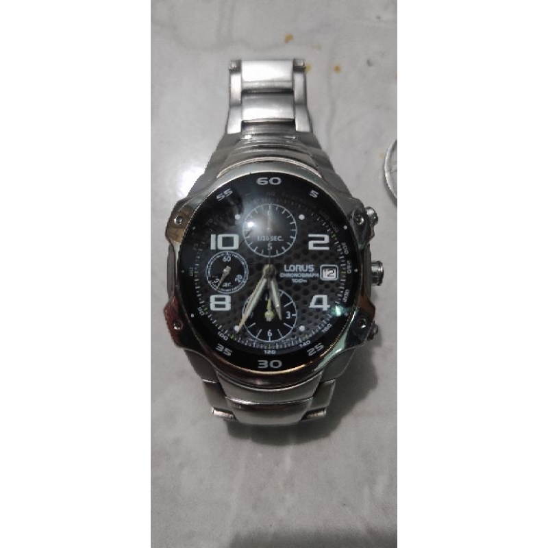 jam tangan lorus chrono full original bekas model antik dan jarang ada