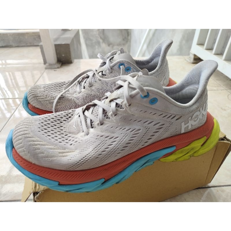 Sepatu Running HOKA Clifton Edge Size 42 Insole 26.5cm Original Second Murah