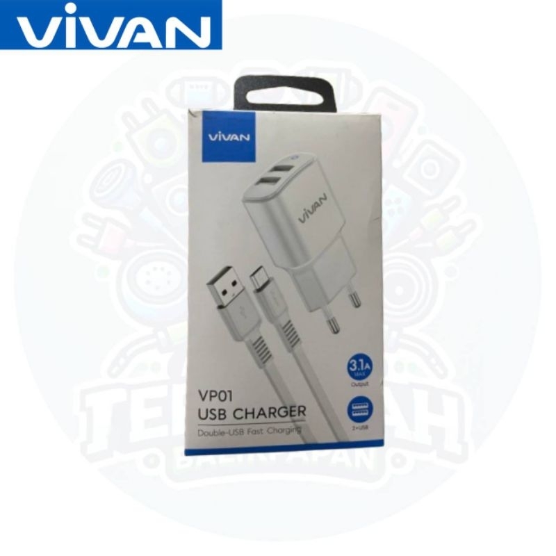 VIVAN CHARGER VP01 2 USB 3.1A