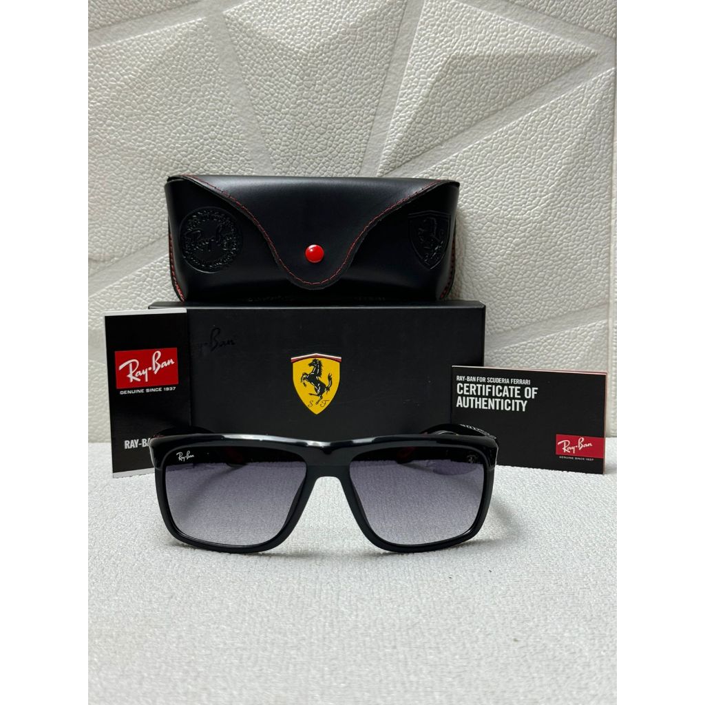 KACAMATA RAYBAN RB4363 M F650/9A Scuderia Ferrari Black Glossy Original