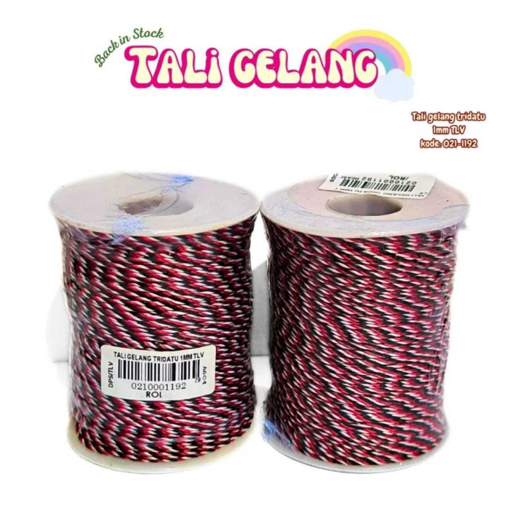 TALI GELANG TRIDATU 1MM/TALI GELANG/TALI TRIDATU/BAHAN KERAJINAN KALUNG GELANG