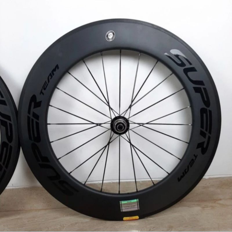 Wheelset ROADBIKE SUPERTEAM RIMBRAKE hub ceramics R13 CARBON CLINCHER 60-88MM BARU