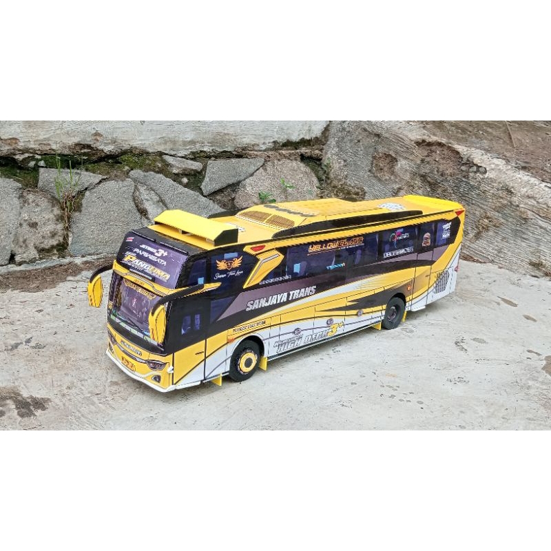 PAPERCRAFT BUS SANJAYA TRANS "PANGLIMA" SKALA 1.20