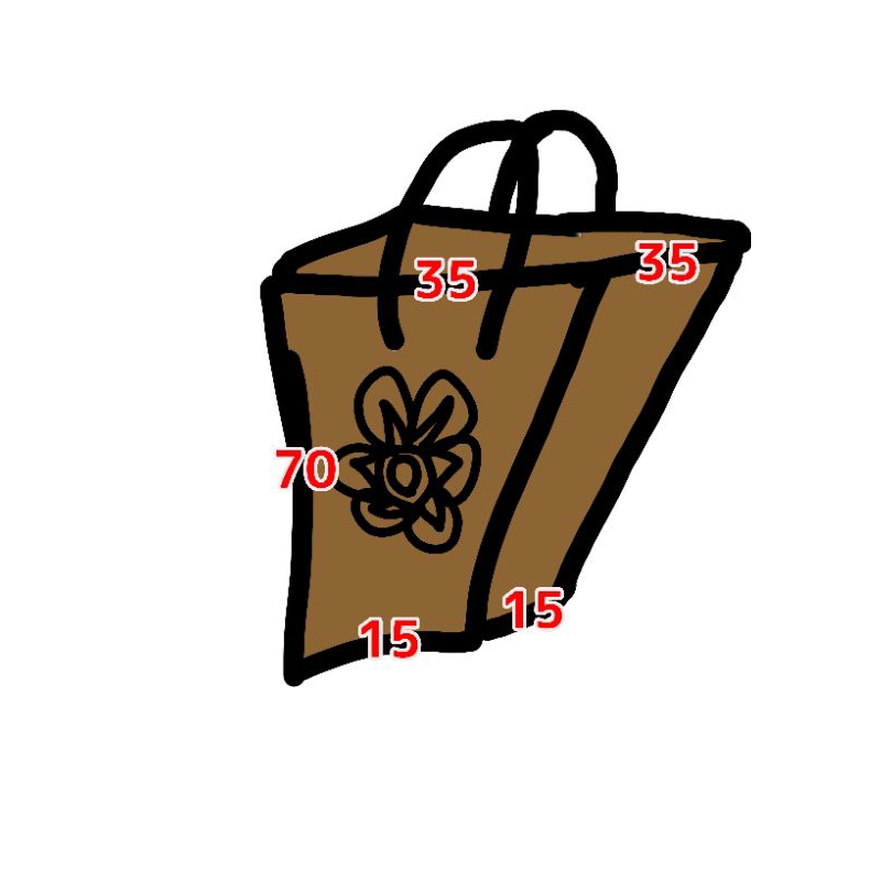 

paperbag buket 35 x 15 x 70