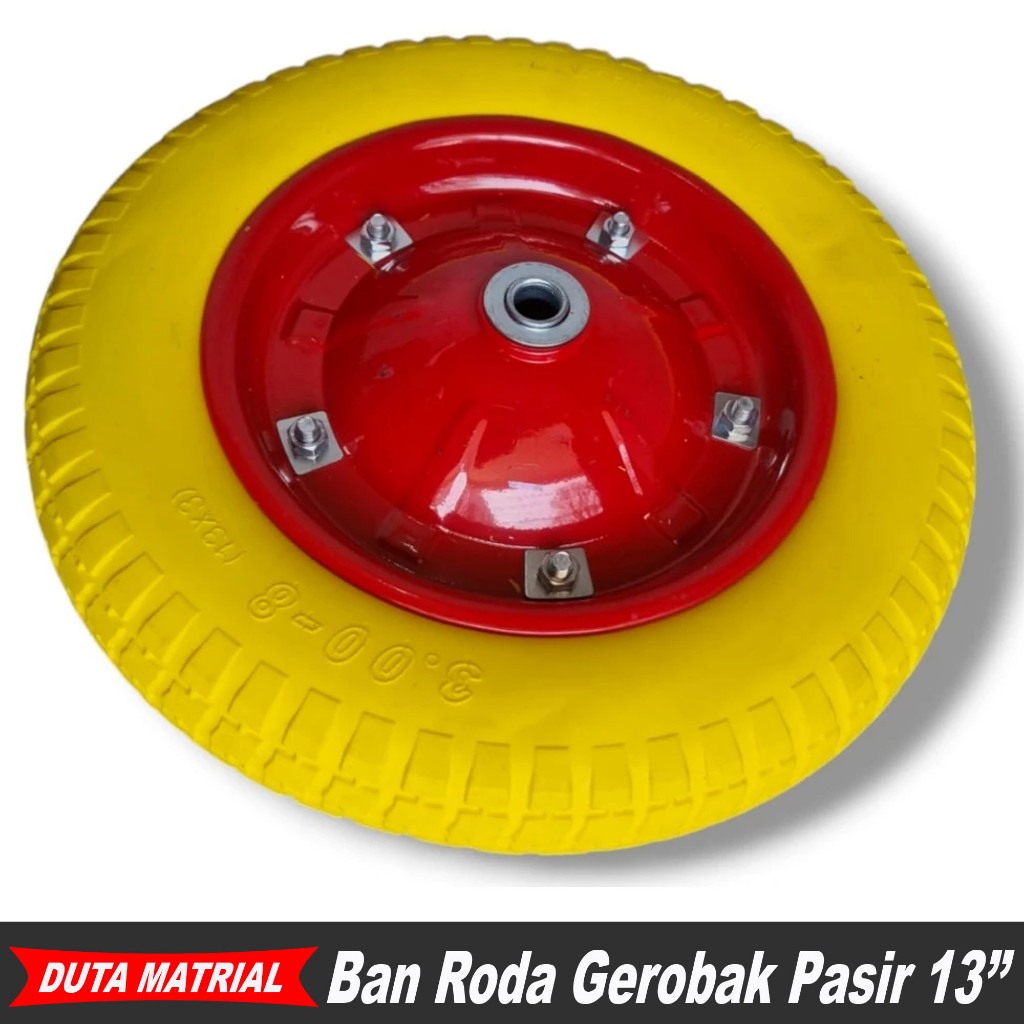 Ban Mati Roda Gerobak Pasir Ban Mati Gerobak Sorong Roda Angkong - Kuning