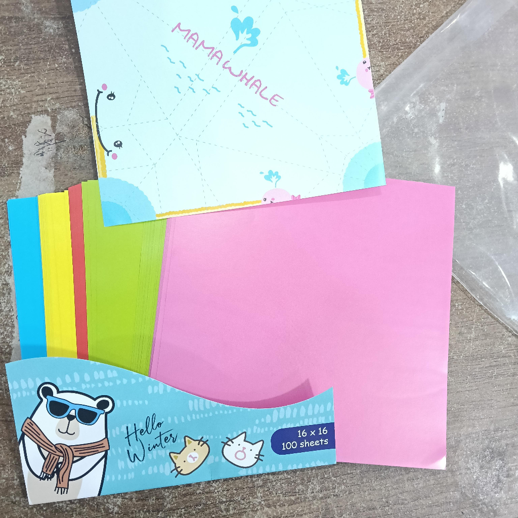 

KIKY ORIGAMI BESAR 16 X 16 CM GLOSSY MENGKILAT 100 LEMBAR