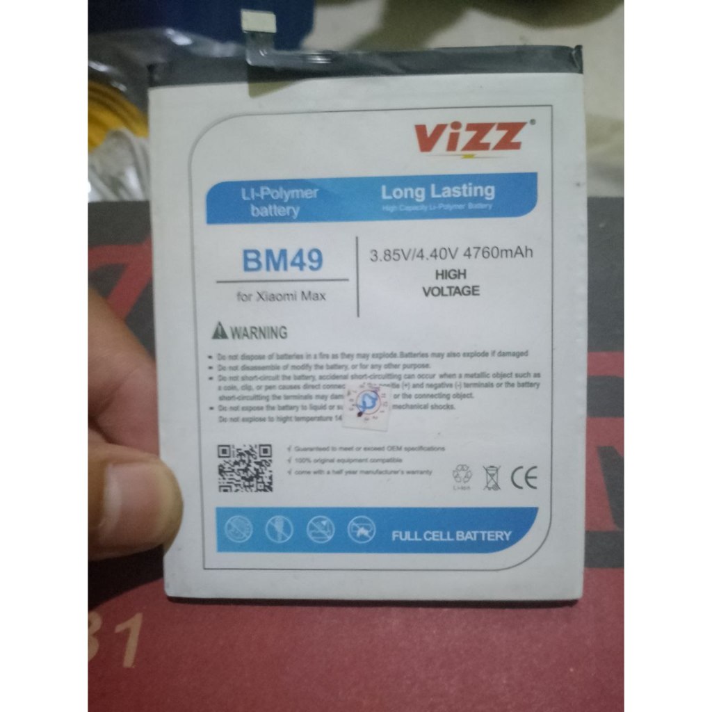 VIZZ Baterai Xiaomi BM49 Batre Mi Max second