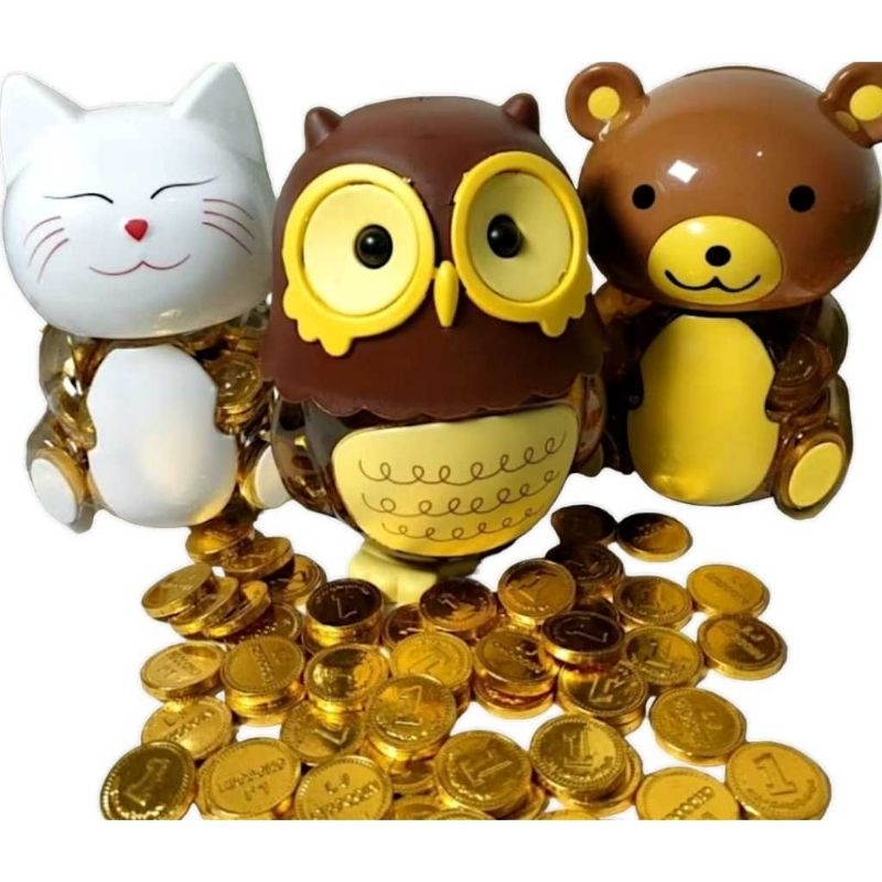 

Coklat Coin Naraya / Coin Chocolate / Coklat Koin / Coklat Owl / Coklat beruang / Jar Coklat celengan / coklat imlek / hadiah valentine / coklat valentine
