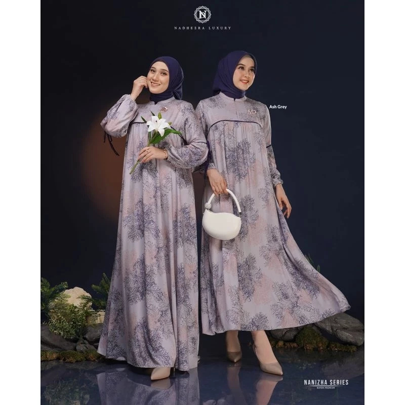 [HB] - NANIZHA MIDI DRESS NADHEERA | GAMIS NADHEERA 2024 | DRESS NADHEERA TERBARU | GAMIS WANITA | N