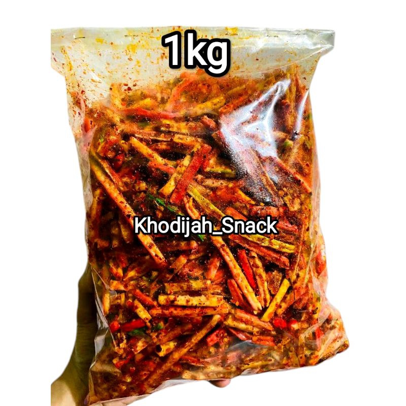 

Kerupuk Seblak Kering Jaat Beton Pedas Kemasan 1kg