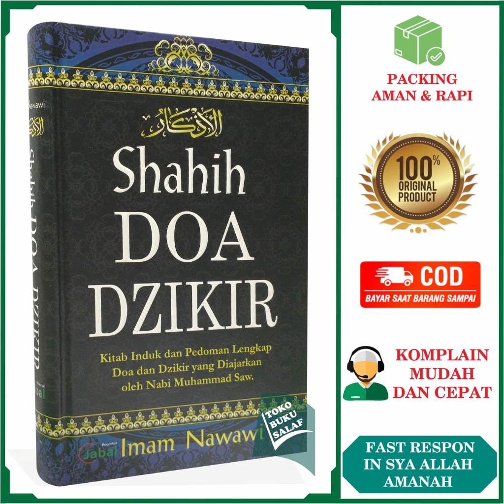 Shahih Doa Dzikir ORIGINAL Karya Imam Nawawi Kitab AL-ADZKAR Buku Induk dan Pedoman Lengkap Do'a dan