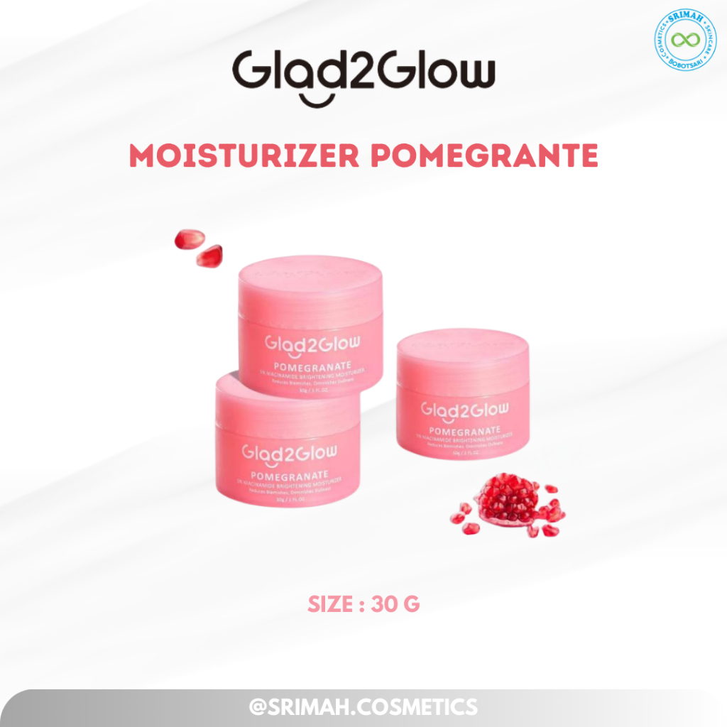 GLAD2GLOW Pomegranate 5% Niacinamide Brightening Moisturizer