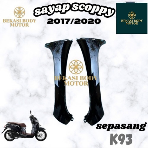 sayap kap depan samping kanan dan kiri scoopy esp new K93 2017 2018 2019 hitam non original