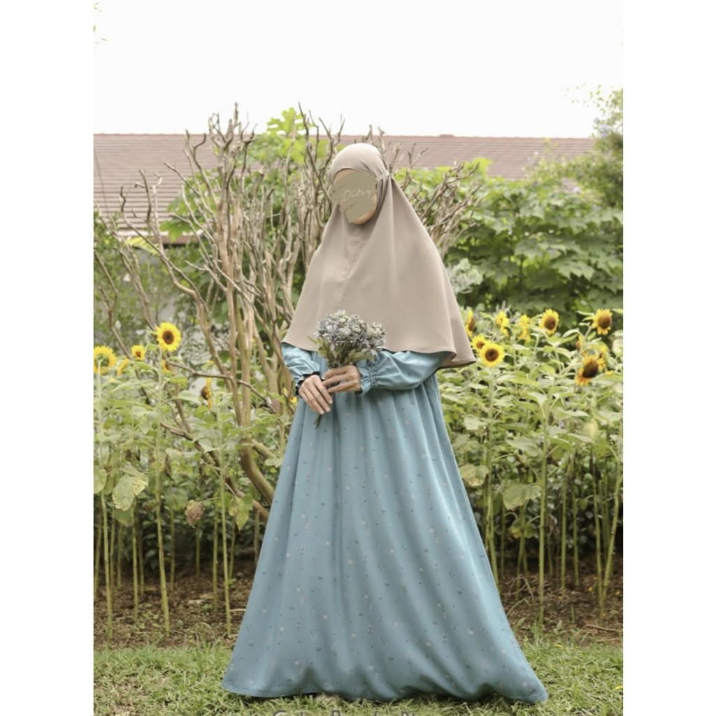 Ditsy Night Gown Jan 2025 Gamis - Baju Tidur seri Cailyn Powder Blue