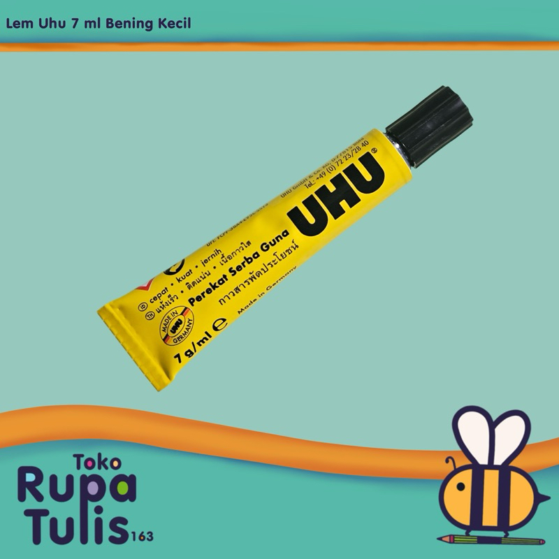 

UHU - Lem Bening Perekat Serbaguna 7 ml Kecil - SATUAN (1 pcs)