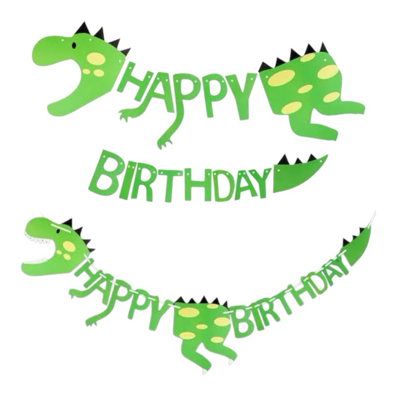 Banner Dino Happy Birthday Satu Badan ( Osorisfunshopp )