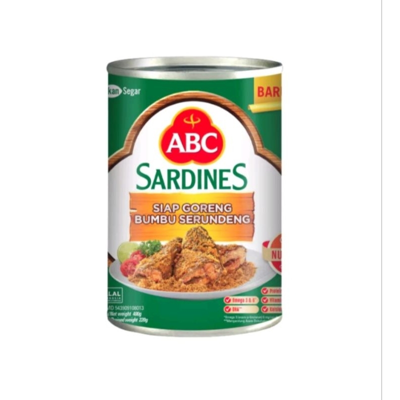 

ABC Sardines Siap Goreng Bumbu Serundeng 400 Gr