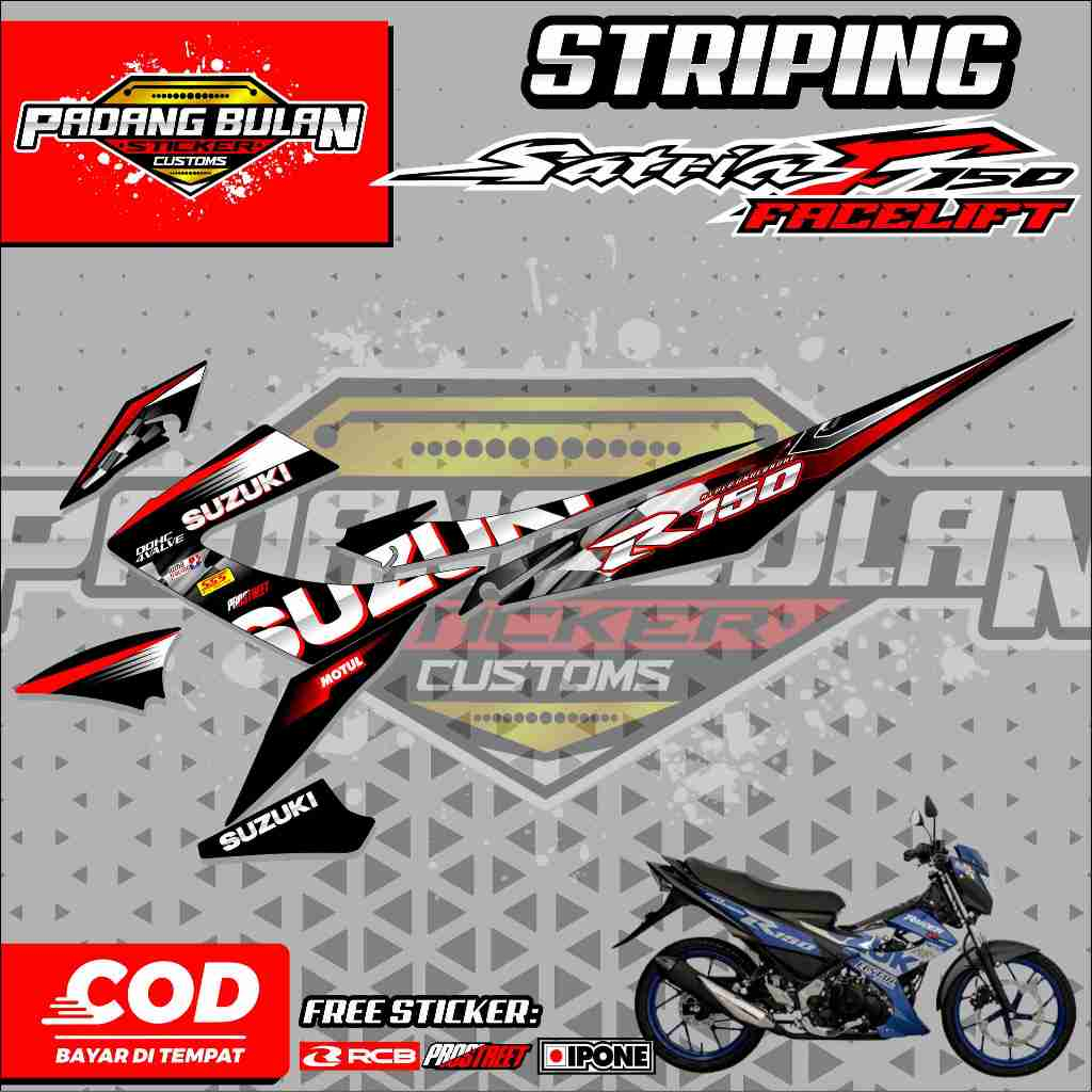 STRIPING VARIASI SUZUKI SATRIA FU FACELIFT  / STICKER VARIASI LIST MOTOR SUZUKI SATRIA FU FACELIFT S