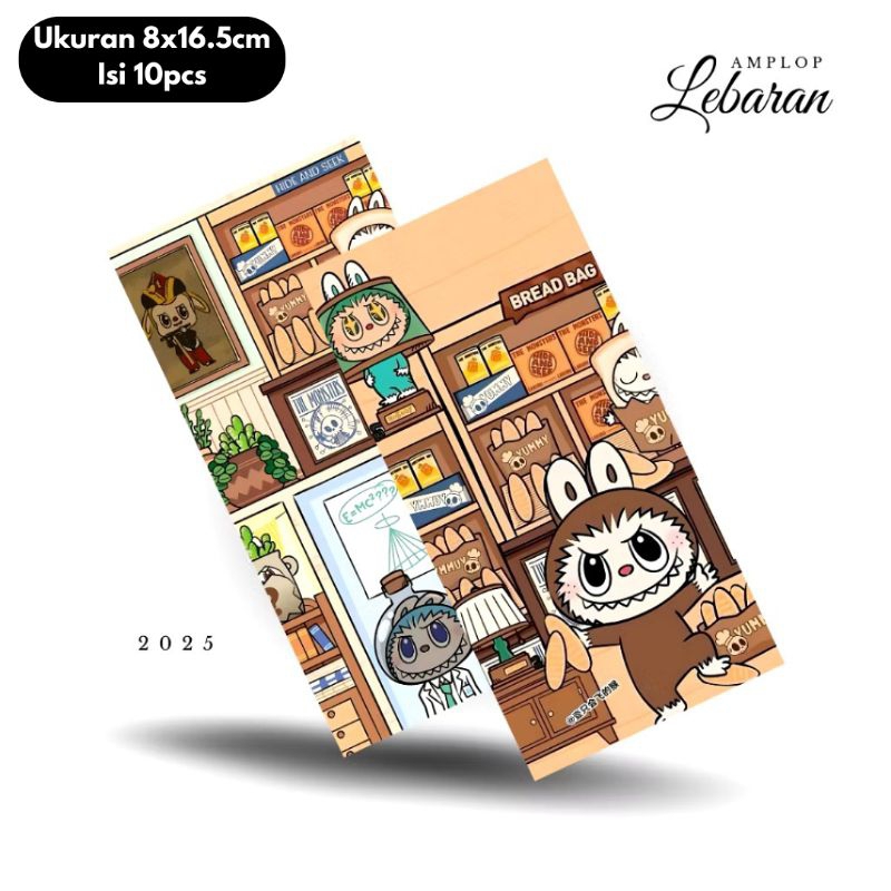

Amplop Lebaran Premium Karakter Labubu Tanpa Dilipat Ukuran Besar 8x16.5cm Isi 10pcs Kertas Tebal 100gsm