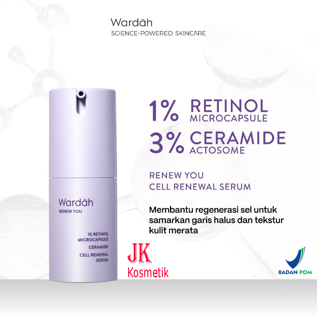 Wardah Renew You Serum RetinoL Anti Aging Penuaan Dini Cegah Flek Hitam Wajah