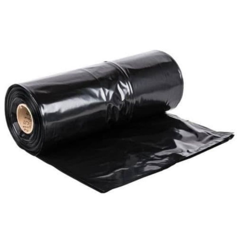 PLASTIK TRASHBAG HITAM PUTIH ROLL | Polymailer ROLL Meteran | Plastik polimeler besar jumbo tebal | 