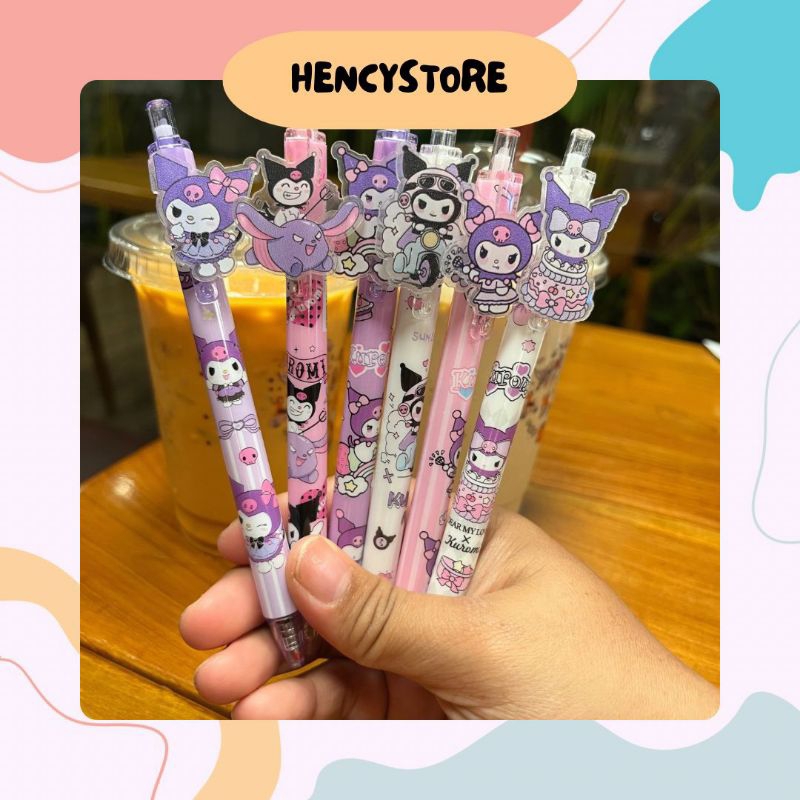 

(HencyStore) PULPEN GEL KARAKTER KUROMI PENA LUCU KARAKTER KUROMI PEN GEL WARNA HITAM KUROMI