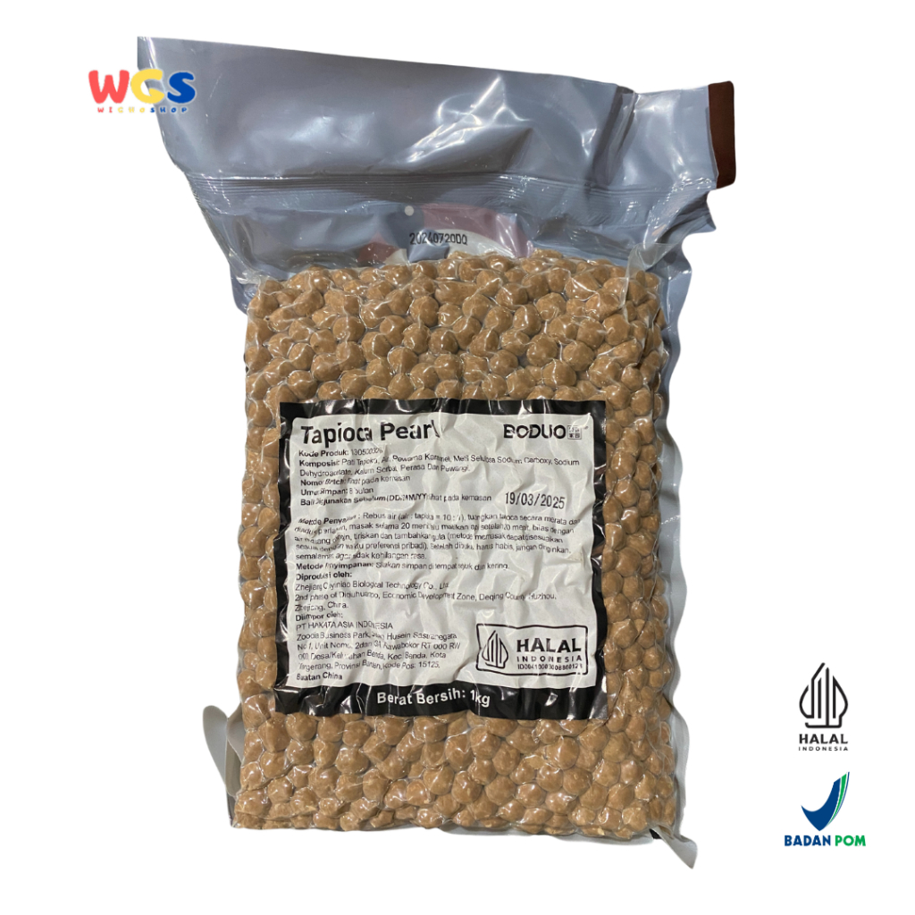 

BODUO Premium Black Tapioca Pearl 1kg – Halal dan BPOM