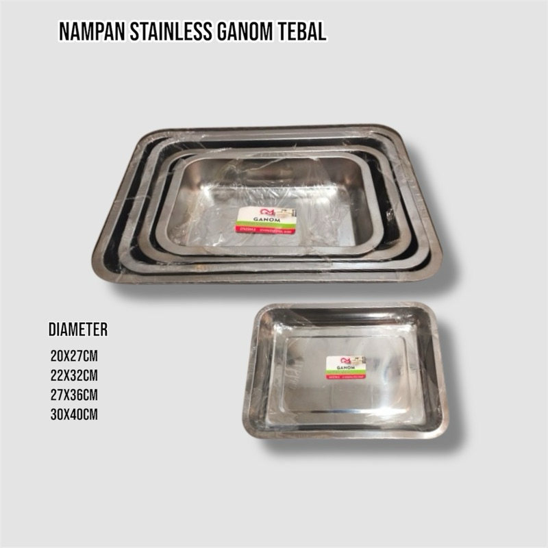 Nampan Stainless / baki stainless tebal ganom