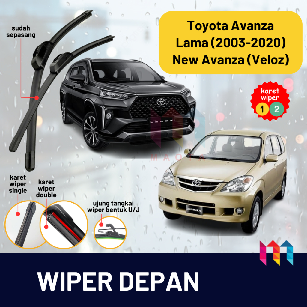 WIPER MOBIL AVANZA 2010 WIPER MOBIL AVANZA 2014 WIPER MOBIL AVANZA 2017 WIPER AVANZA 2013 WIPER AVAN
