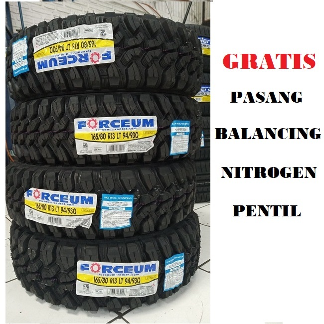 Ban Mobil Ring 13 Tapak Kasar MT Merk Forceum MT-08 plus Ukuran 165 80 R13