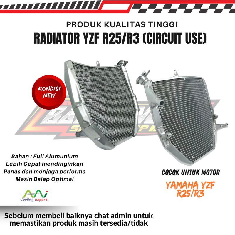 Radiator Motor Racing AAI Yamaha YZF R25/R3 Original
