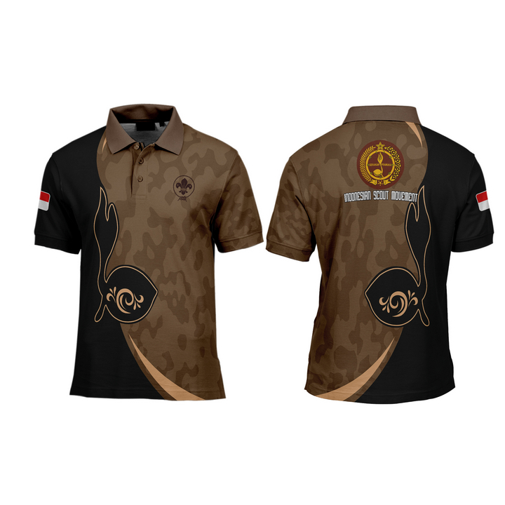 Kaos Jersey Pria PRAMUKA Fullprinting Lengan Panjang & Pendek Art 1