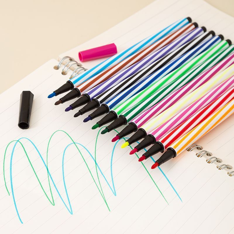 

[SH] Spidol Warna Warni + Tabung Bulat Warna Warni Besar Isi 12 Pcs