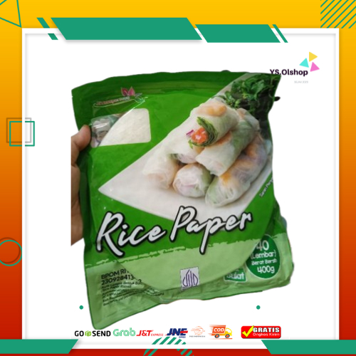 

Rice Paper Bulat 500 g isi 50 lembar - Banh Trang 22cm - Kulit Lumpia Vietnam- Rice roll- Salad Wrap