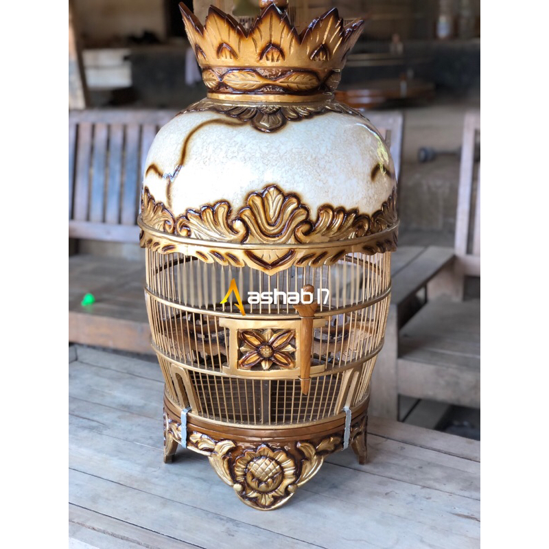 Sangkar Burung Perkutut, Sangkar Burung Perkutut Ukir Bunga Marmer