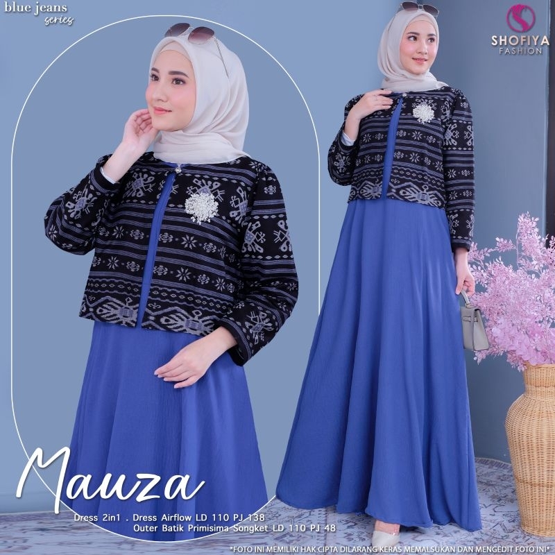 Gamis Wanita Gamis Set Mauza Dress Airflow Outer Batik