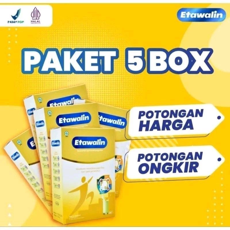 

Paket 5 Box Etawalin |Susu Etawa Herbal Solusi Atasi Nyeri Sendi Dan Asam Urat