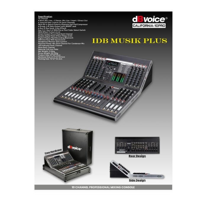 Mixer 10 Ch dBVoice California10 California 10 PRO dB Voice Original
