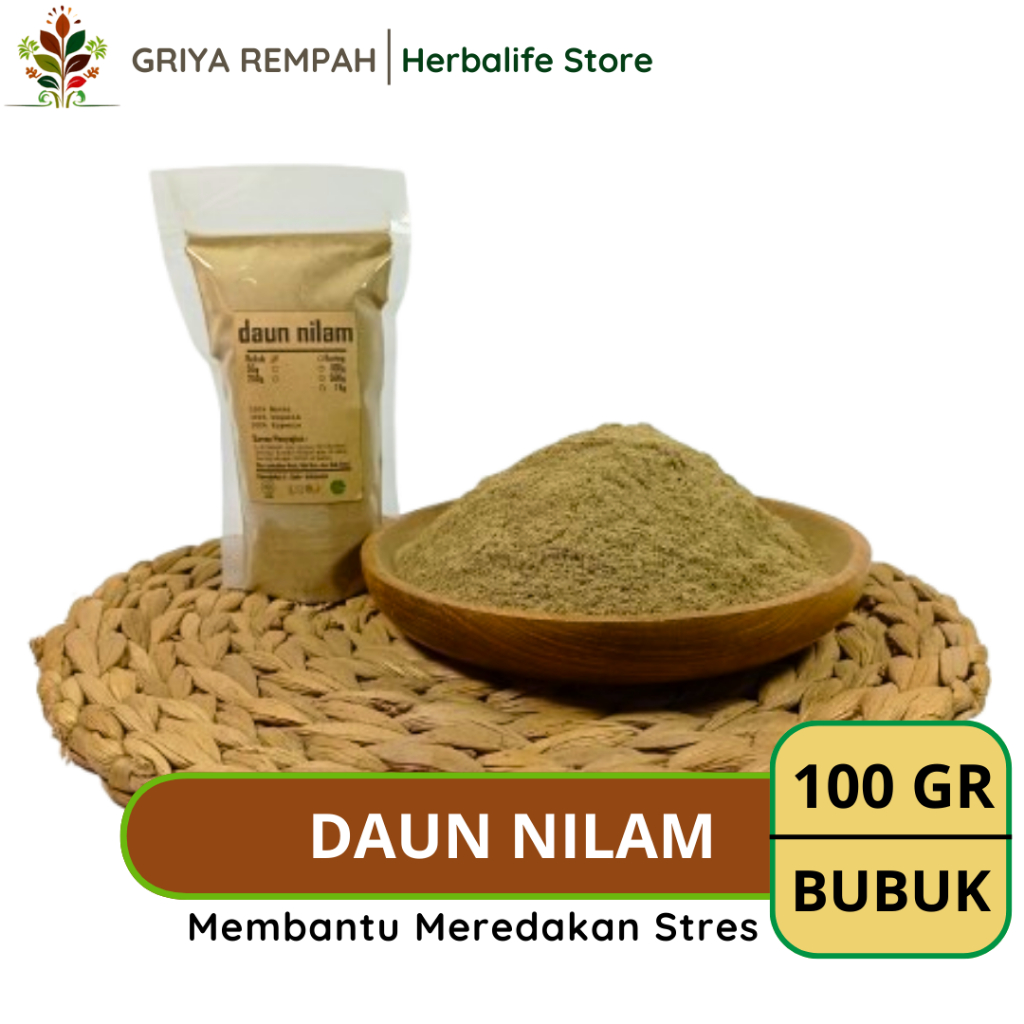

DAUN NILAM BUBUK 100 GRAM Patchouli Ramuan Rempah Herbal Kering Alami Jamu Tradisional dengan Beragam Manfaat Simplisia Pogostemon cablin Benth