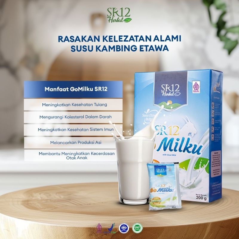 

Susu GoMilku SR12 200 gr - Susu Kambing Etawa Halal - Susu Kambing Etawa - Susu Premium Tidak bau Prengus