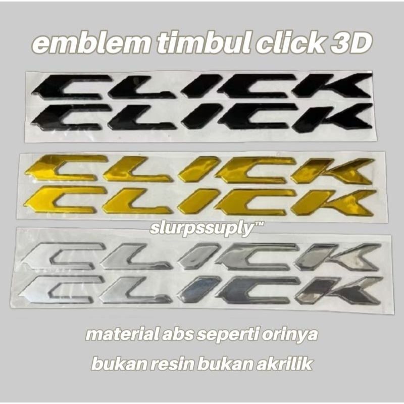 emblem timbul click mewah untuk vario 125 KZR Vario Led old Vario Led new all new vario