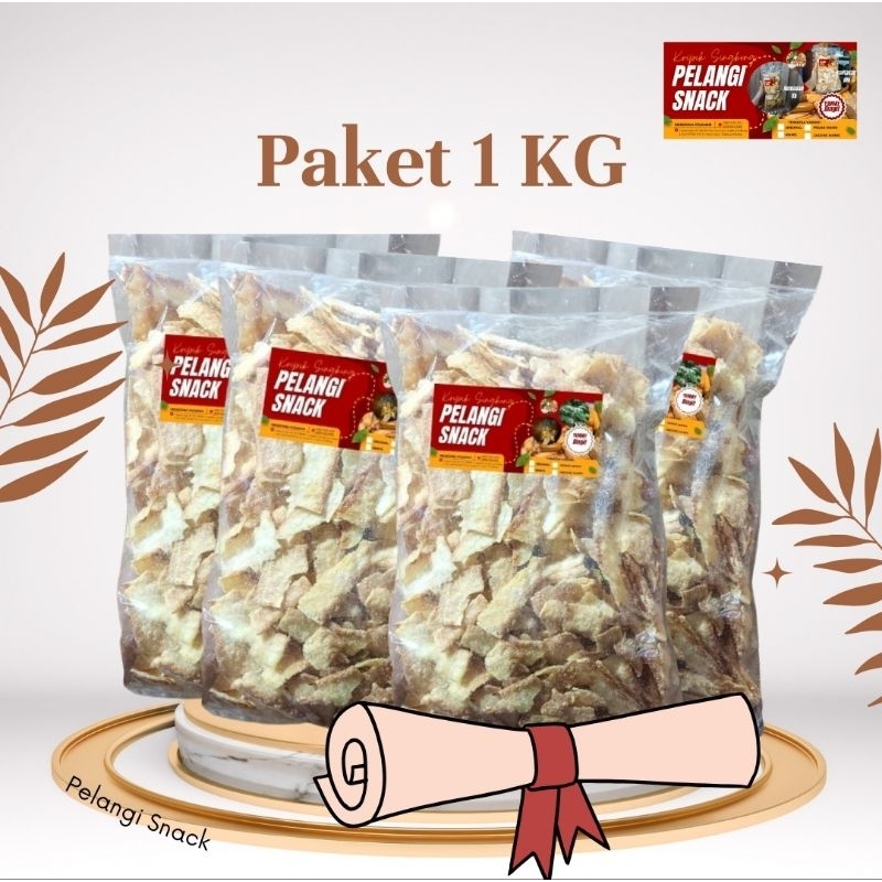 

1 KG Kripik Singkong / Balungan Kethek / Bangreng / Tatak kriak (paket isi 4)