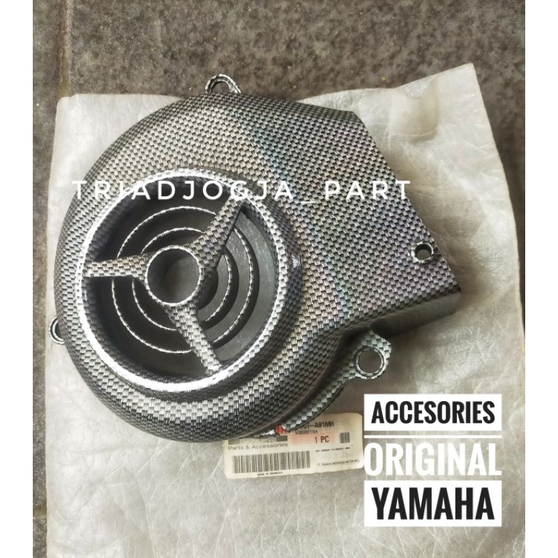 cover tutup kipas yamaha mio sporty mio smile nouvo carbon silvergrey original accesories yamaha