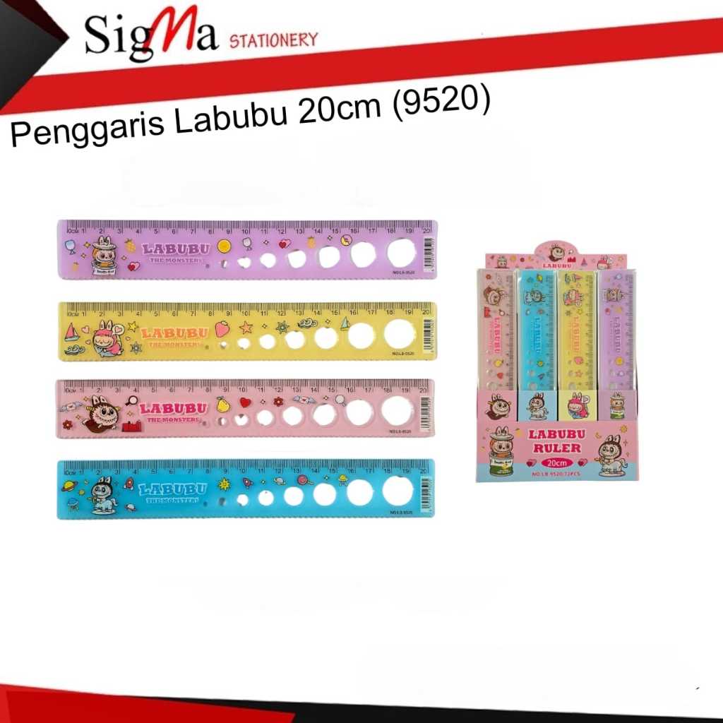

Penggaris Sekolah 20cm / Penggaris Fancy / Penggaris Labubu 20cm / Penggaris Bulat 20cm