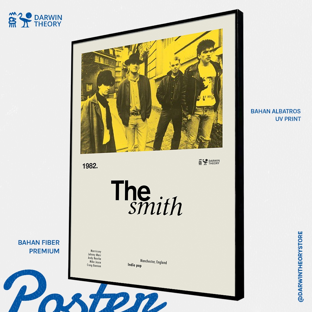 Poster Hiasan Dinding Premium - The Smith - Frameblock aesthetic - Frame Fiber & Mdf - Kertas, Paper