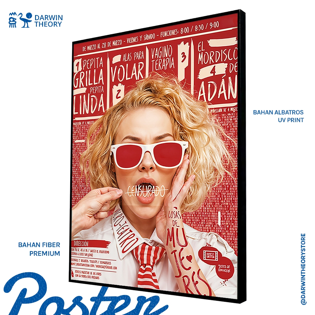 Poster Hiasan Dinding Premium  - Frameblock aesthetic - Frame Fiber & Mdf - Kertas Albatros, Paper, 