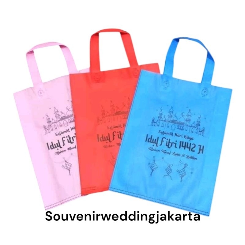 

Tas lebaran sponbon-tas idul fitri sablon custom