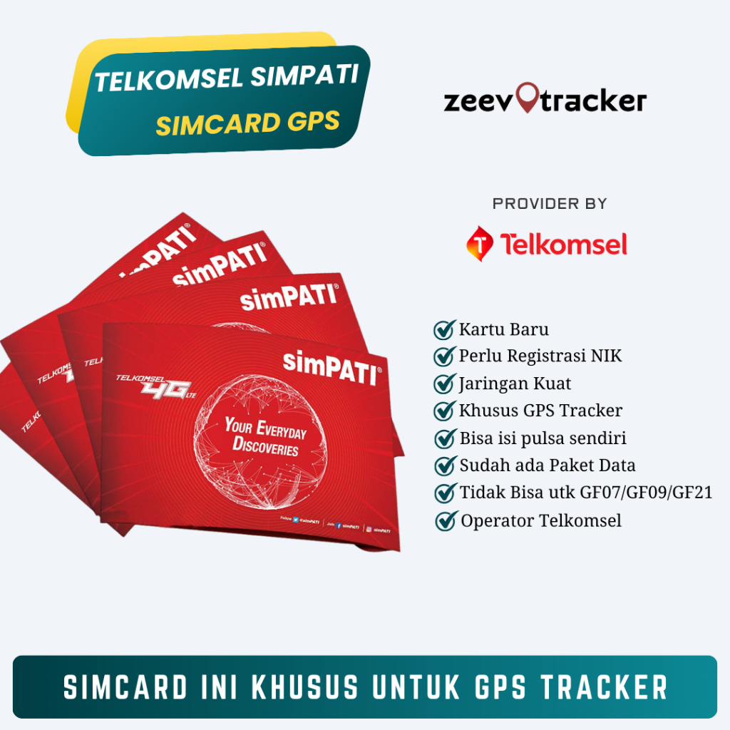 Kartu SimCard Khusus GPS Tracker Telkomsel simPATI